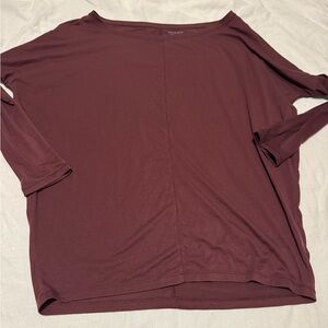 Athleta Maroon Long Sleeve Top